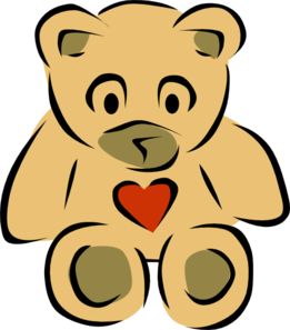 Teddy Bear With Heart Clip Art